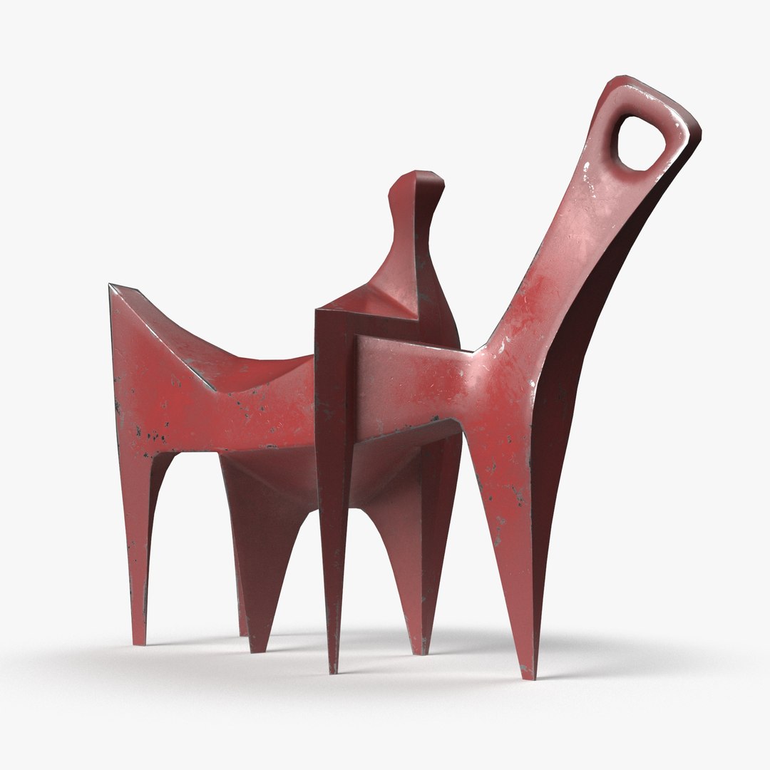 3D Modern Abstract Metal Sculpture Model - TurboSquid 2280965