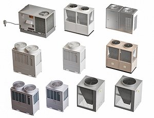 3D Industrial Air Conditioning Unit model