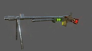 steampunk browning automatic rifle 3D