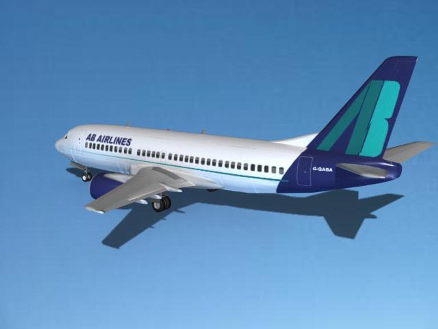 boeing 737 airliner 737-300 3d model