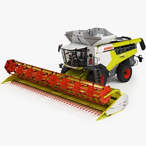3D CLAAS LEXION 8900 Wheeled Combine Harvester