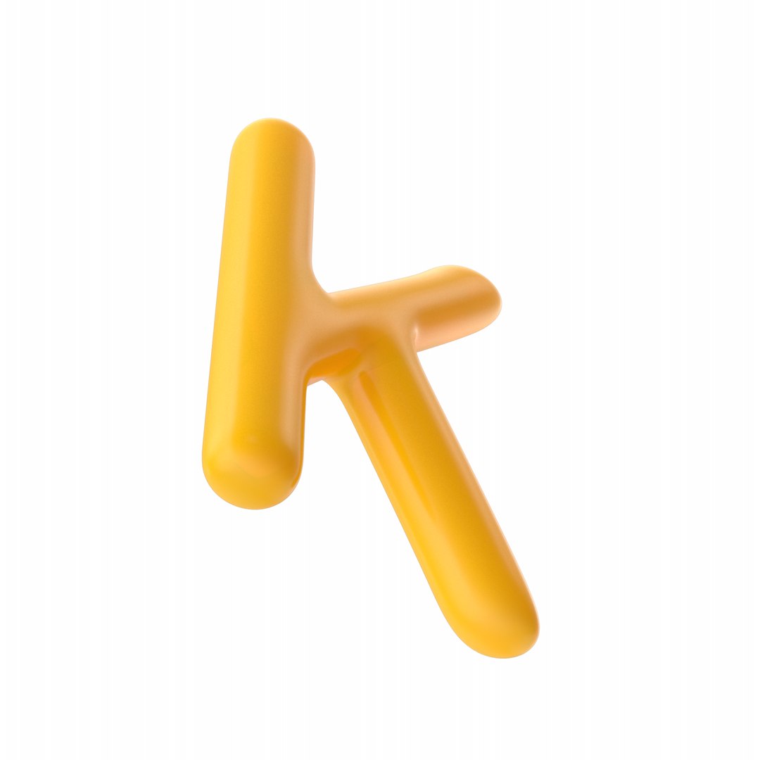 3d Letter K Orange - Turbosquid 1865782