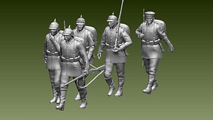 German soldiers ww1 3D model