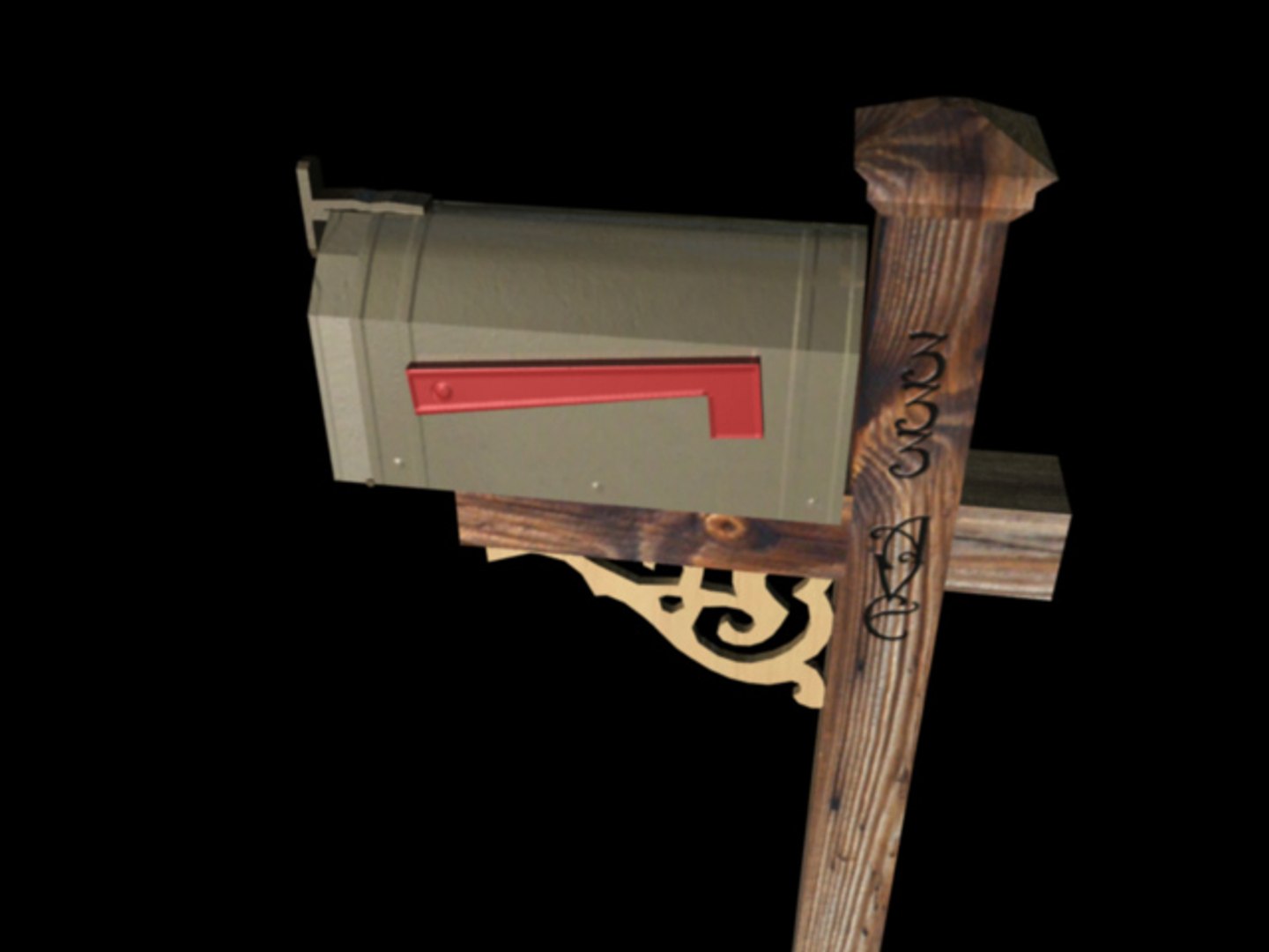 3d model mailbox mail