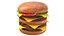 Detailliertes Doppel-Burger-Sandwich