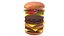 Detailliertes Doppel-Burger-Sandwich