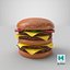 Detailliertes Doppel-Burger-Sandwich