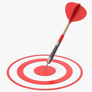 Red Dart On Target