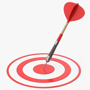 Red Dart On Target