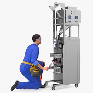 Engineer Repairing Packing Machine