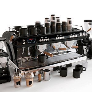 Coffee Shop Set Black