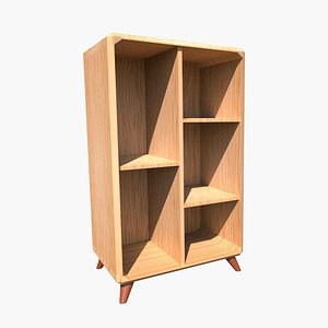 Low Poly Wooden Cabinet