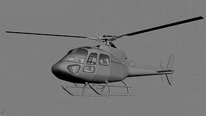 eurocopter as350 helicopter 3d x