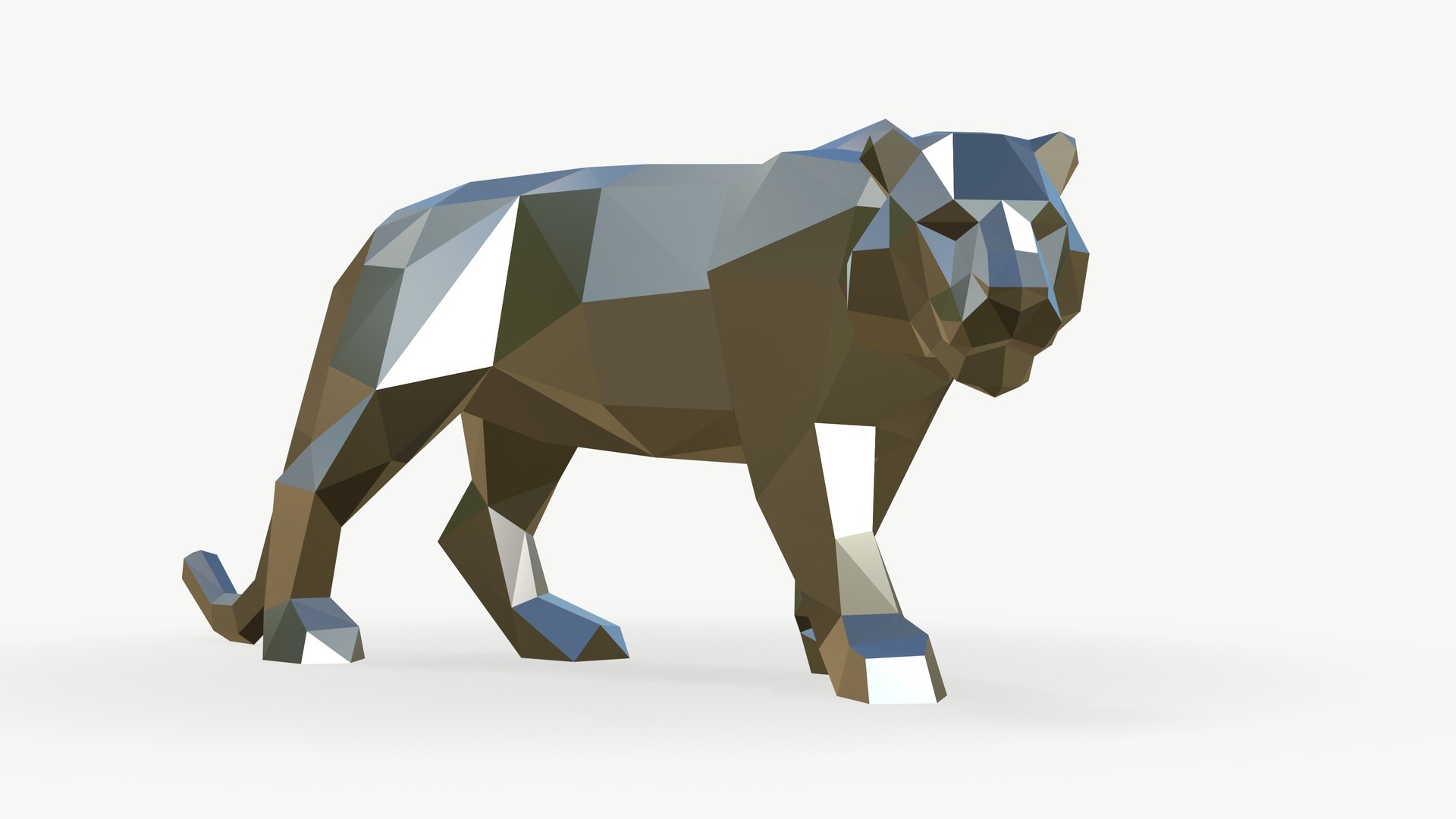 3D Tiger Statue Low Poly model https://p.turbosquid.com/ts-thumb/jb/MgCquy/XI/tigerstatuelowpoly01/jpg/1684489885/1920x1080/fit_q87/256a6c77c0246d1d2c166ffb1a0547d92c7f668d/tigerstatuelowpoly01.jpg