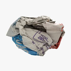 Fast Food Trash Paper 01 3D model
