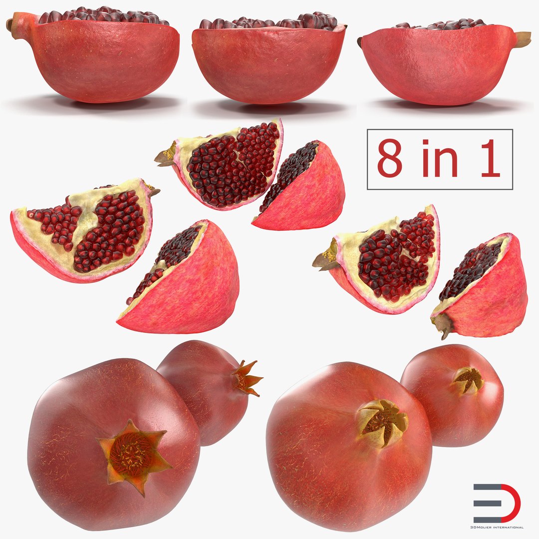 Pomegranate 3D Models Collection 2 3D model preview