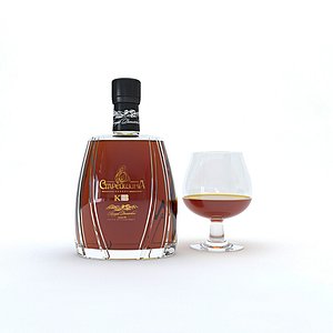 3D cognac bottle model