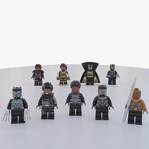 Lego Black Panther set 3D model