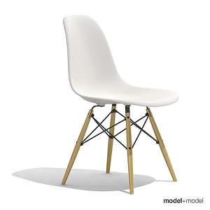 eames plastic chair dsw 3d model
