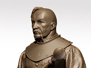sculpture kalnyshevsky ataman zaporizhzhya 3D model