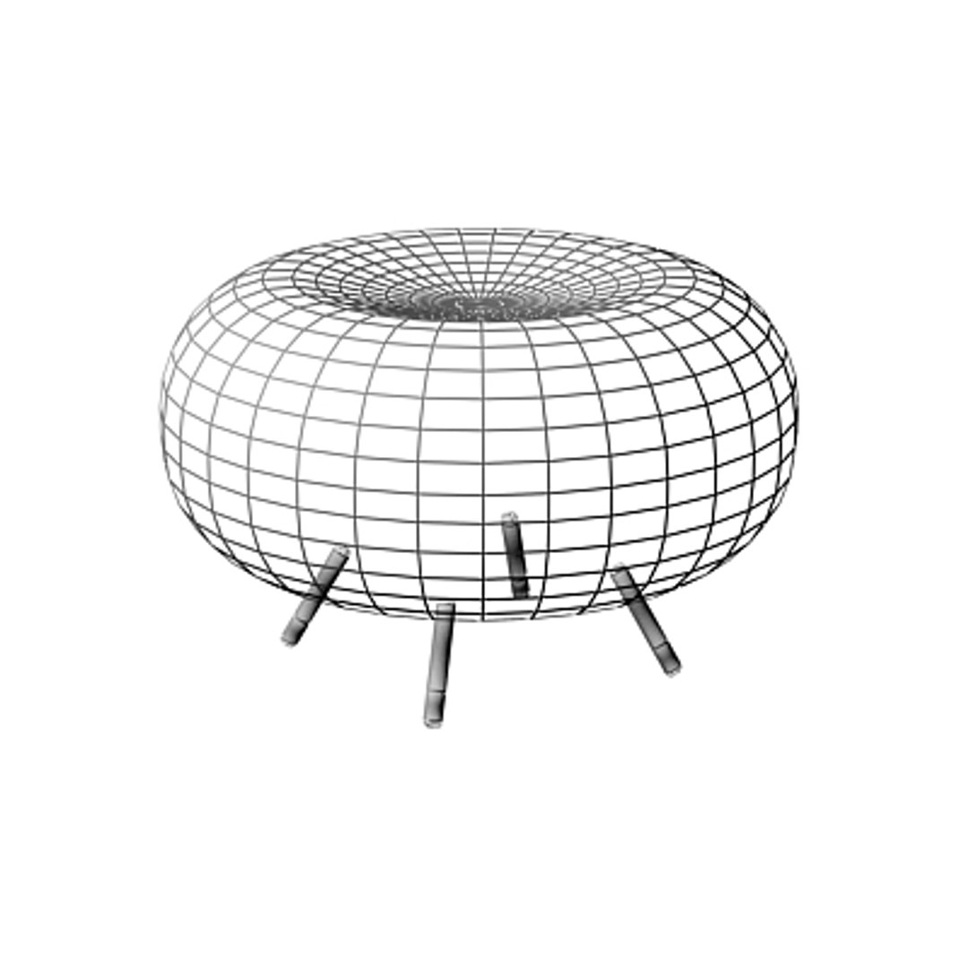 modern chair pebble 3d model
