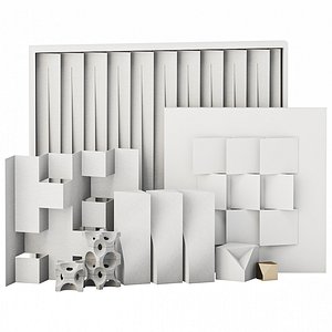 Decor Set Paper figures 3D model