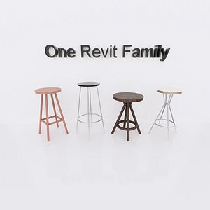 bar chair revit family 3D model
