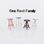 Sedia da bar Revit Family - Parametrico completo