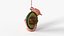 Cute Axolotl Avocado Keychain STL File for 3D Printing