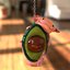Cute Axolotl Avocado Keychain STL File for 3D Printing