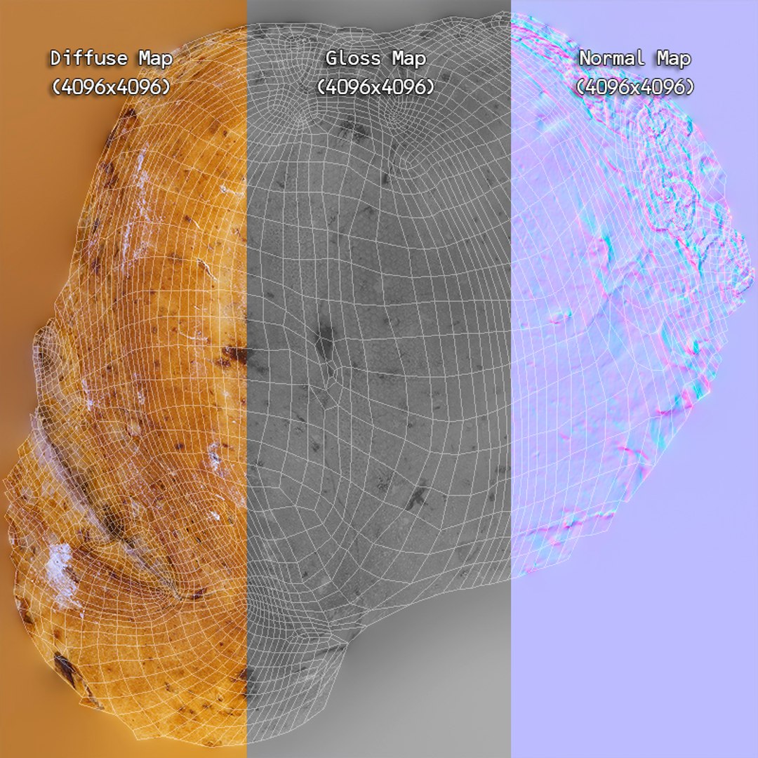 3d Model Bread Ready Unreal