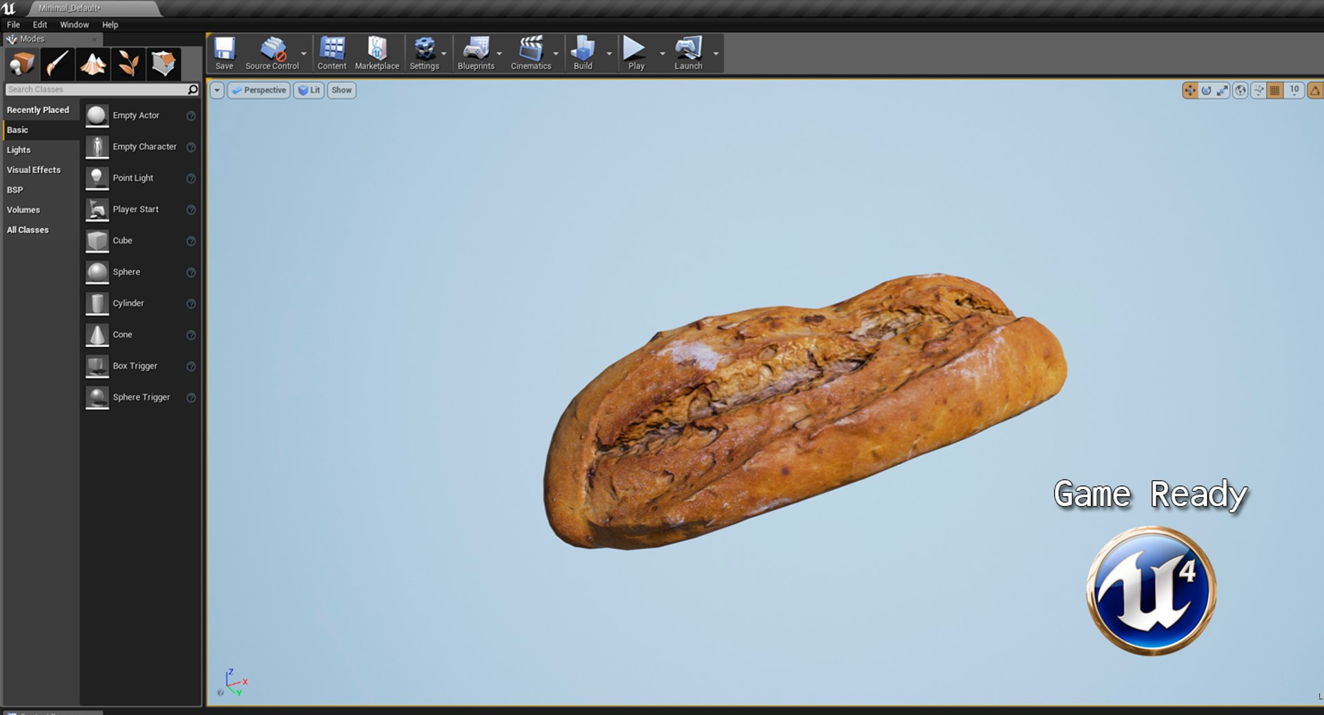 3d Model Bread Ready Unreal