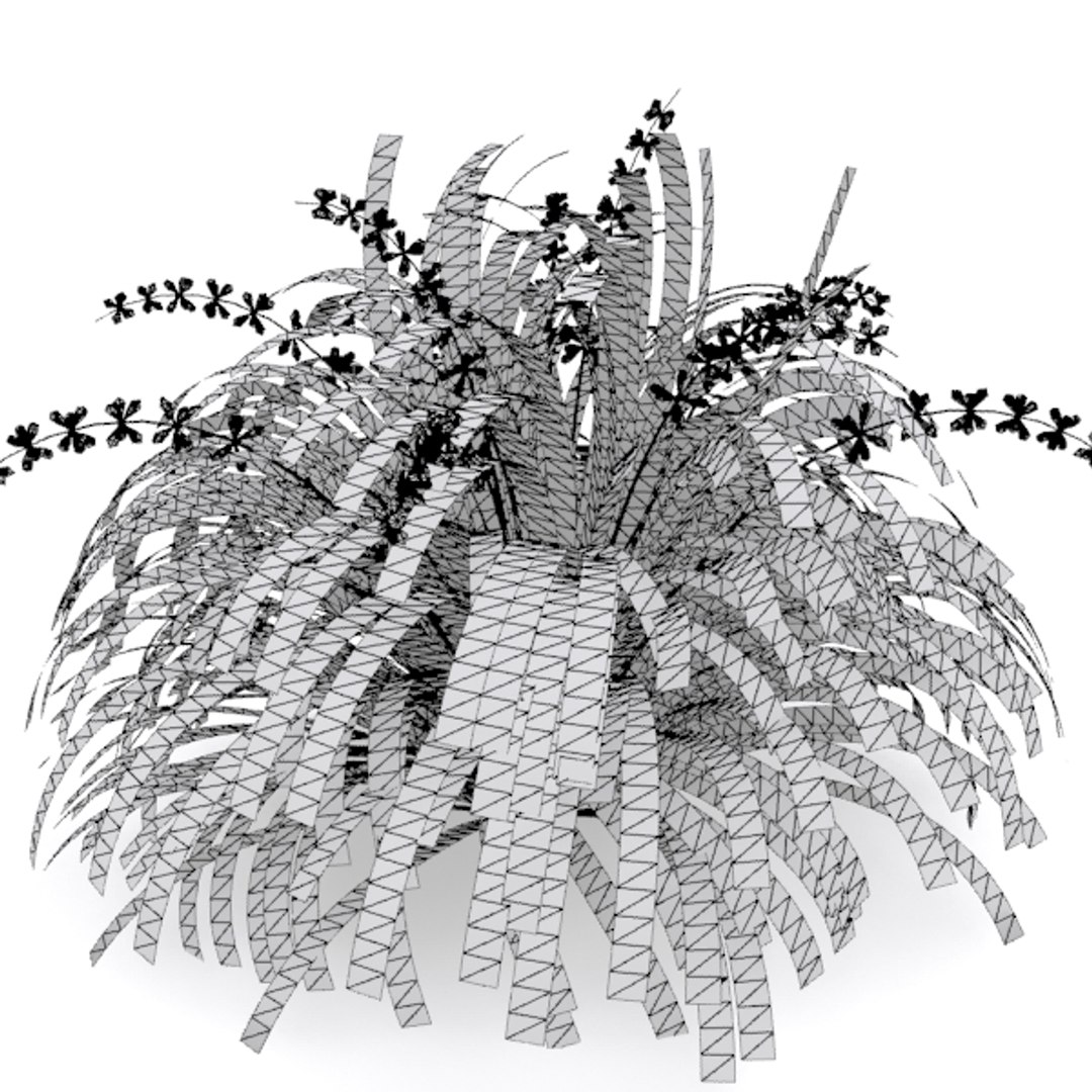 3ds Giant Planted Liriope