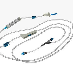 Medical Device Burette Infusion Set 3D
