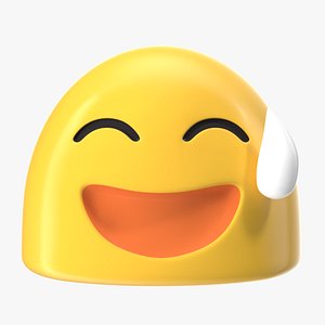 Happy Sweat Android Emoji 3D model