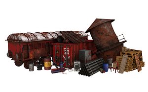 3D scrap rusty items