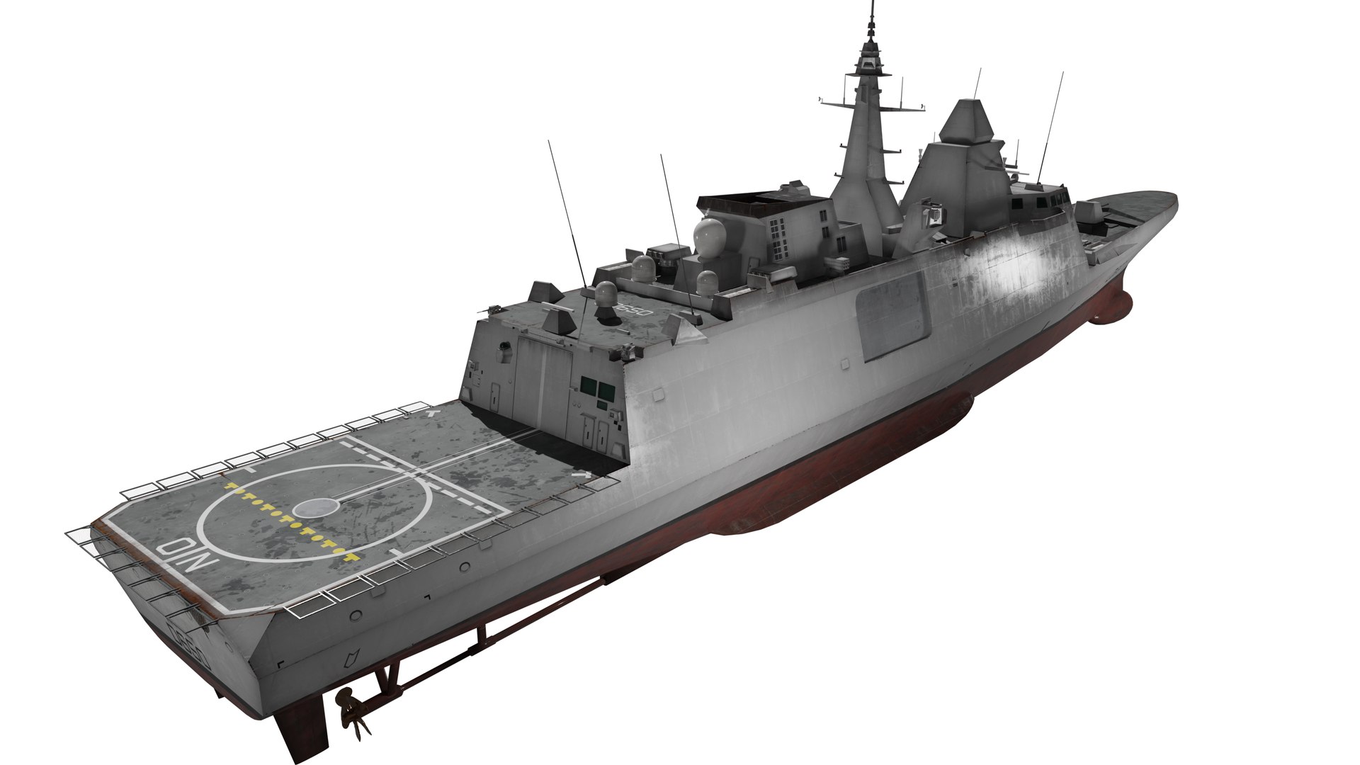 FREMM Frigate FS Aquitaine Model - TurboSquid 2216575