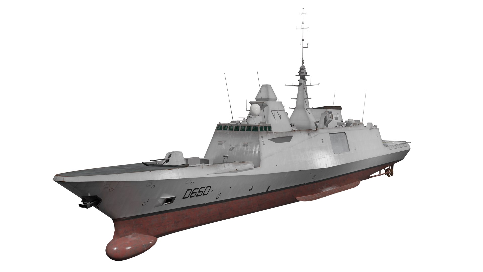 FREMM Frigate FS Aquitaine Model - TurboSquid 2216575