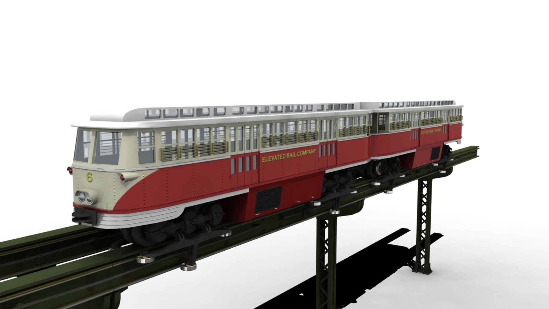 3d Monorail Trolley Model, image size:1920x1080
