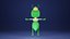 3D Cute Green Ant Boy model