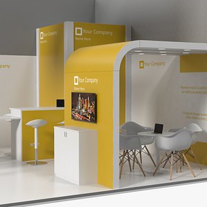 Exhibition Stand Yellow 3D model