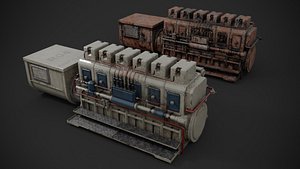 3D diesel-generator industrial model