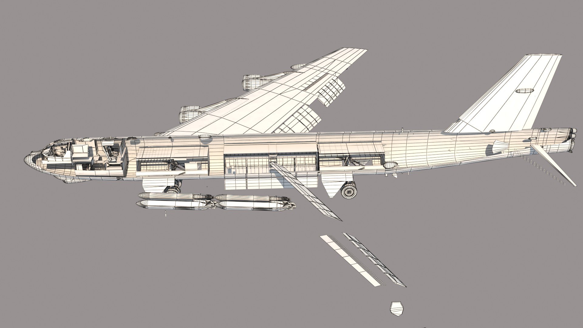 3D Boeing B-52H Stratofortress - TurboSquid 1871136