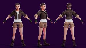 Lyra Kane- Stylized Game Ready Character model