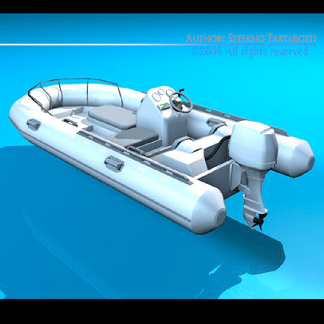 Zodiac Inflatable Boat 3ds