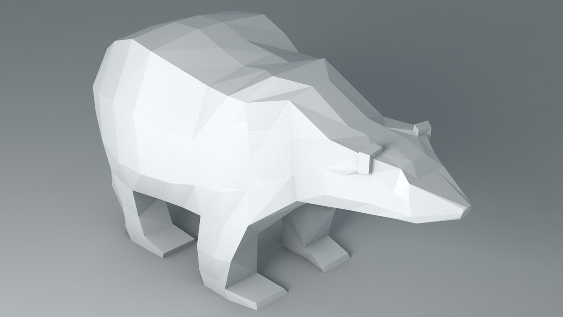 Polar Bear Cartoon 3d Obj