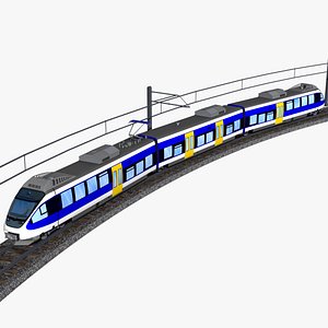 3D bombardier talent 3 - hungarian passenger train model