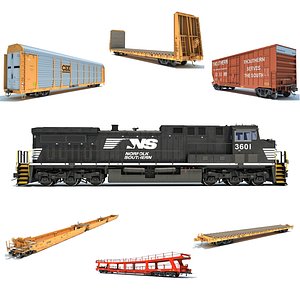 train freight norfolk 3D model