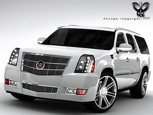 3d model cadillac escalade platinum