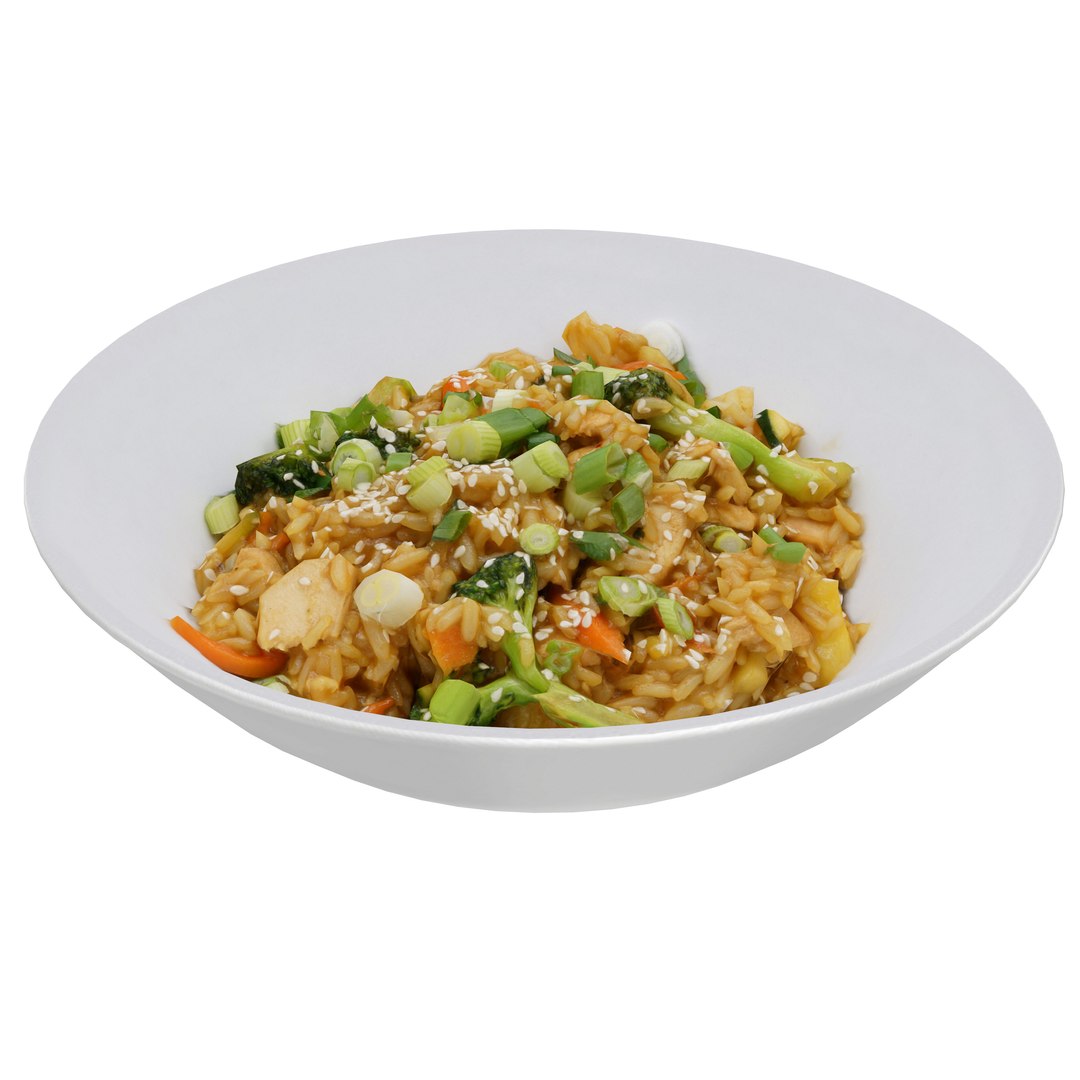 3D Teriyaki Chicken Rice Bowl - TurboSquid 1579236